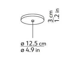 Suspension, Flow, noir, Ø35cm, H40cm - Kdln