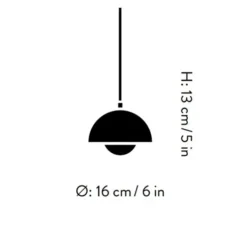 Suspension, Flowerpot VP10, blanc mat, Ø16cm, H13cm - Andtradition
