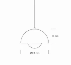 Suspension, FlowerPot VP1, gris beige, H16cm, Ø23cm - Andtradition