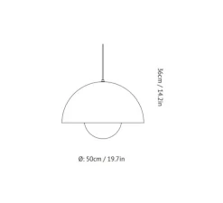 Suspension, Flowerpot VP2, noir mat, Ø50cm, H36cm - Andtradition