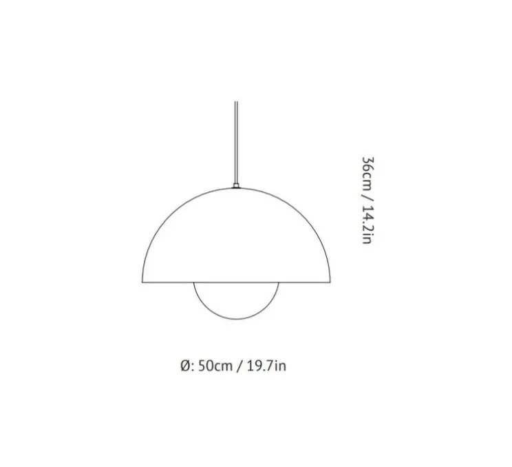 Suspension, Flowerpot VP2, noir mat, Ø50cm, H36cm - Andtradition