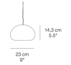 Suspension, Fluid, blanc, Ø23cm, H14,3cm - Muuto