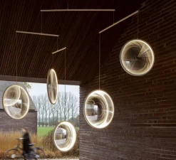 Suspension, Focus x5, blanc, LED, dim, 2700K, 3180 lm, L160,8cm, H131cm - DCW éditions Paris