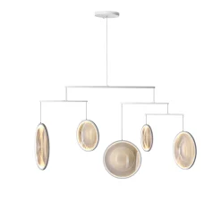 Suspension, Focus x5, blanc, LED, dim, 2700K, 3180 lm, L160,8cm, H131cm - DCW éditions Paris