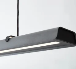 Suspension, Fold office G2, noir, LED, dim, 3000K, 5200 lm, L116cm, H5,4cm - Belid