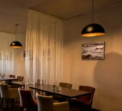 Suspension, Forchini 50, noir, laiton, Ø50cm, H25,5cm - Slv