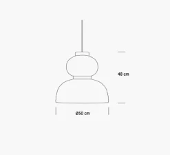 Suspension, Formakami JH4, blanc, noir, Ø50cm, H48cm - Andtradition