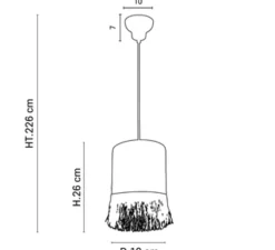suspension, Formentera 1l, bana, L18cm, H26cm - Market Set