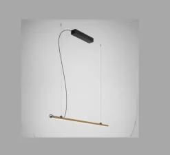 Suspension, Freeline F44, bronze, IP40, LED, dimmable, 3000K, L100cm, H2,3cm - Fabbian