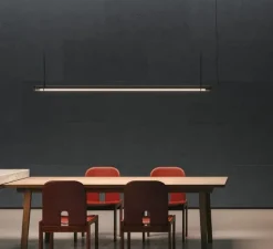 Suspension, Fris 215, noir, LED, dim, 3000K, 4960 lm, Ø6cm, L215cm - Marset