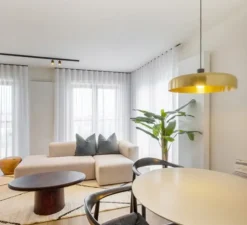 Suspension, Gazta, laiton, Ø50cm, H10cm - DARK