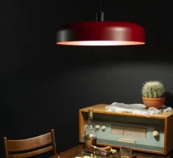 Suspension, Gazta, rouge oxydé, Ø50cm, H10cm - DARK