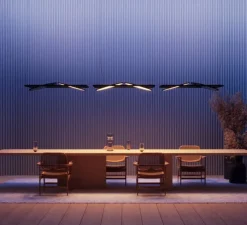 Suspension, Geometry Suspended Adjustable 672x1288 2x, noir, LED, dim, 3000K, 4036 lm, L128,8cm, H3cm - Modular