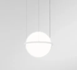 Suspension, Geometry Suspended Adjustable 672 1x, blanc, LED, dim, 3000K, 2317 lm, Ø67,2cm, H3cm - Modular