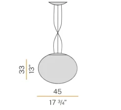 Suspension, GILBERT, blanc, L45cm - Panzeri