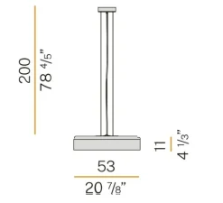 Suspension, Ginevra, blanc, or, LED, dim, 3000K, 2916 lm, Ø53cm, H11cm - Panzeri
