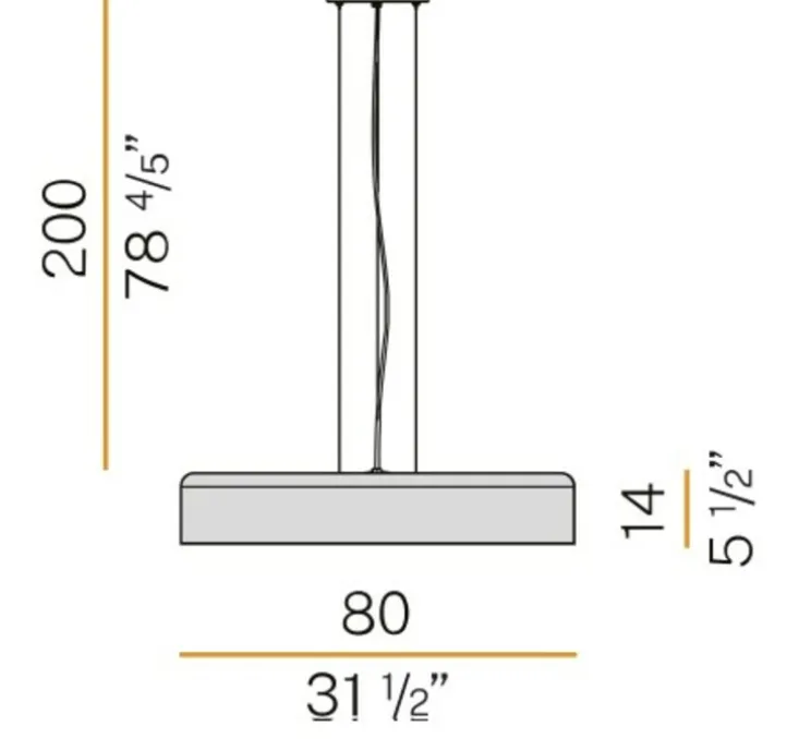 Suspension, Ginevra, blanc, or, LED, dim, 3000K, 7782 lm, Ø80cm, H14cm - Panzeri