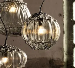 Suspension, Ginger sphère, verre fumé, Ø27cm, H26cm - Karman