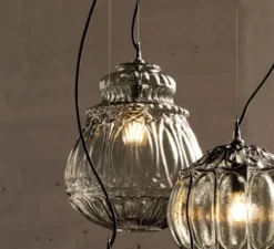 Suspension, Ginger, verre fumé, Ø30cm, H37cm - Karman