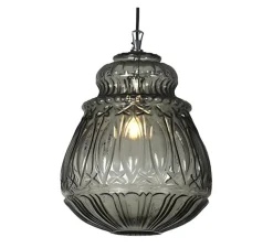 Suspension, Ginger, verre fumé, Ø30cm, H37cm - Karman