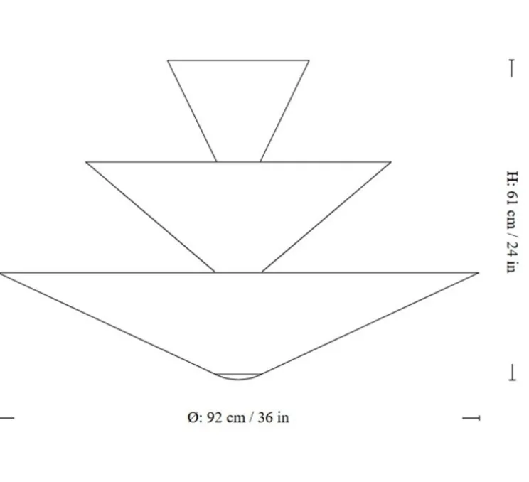 Suspension, Gio LN15, vert signal, bleu profond, blanc écru, LED, dim, 2600K, Ø92cm, H61cm - Andtradition