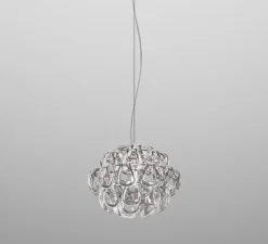 Suspension, Giogali SP35, transparent, chrome, Ø37cm, H28cm - Vistosi