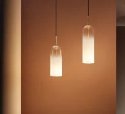 Suspension, Glam, blanc, or, Ø12cm, H31cm - LEDs C4