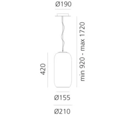 Suspension, Gople, bleu, Ø21cm, H42cm - Artemide