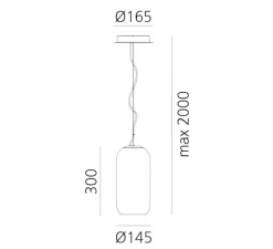 Suspension, Gople Mini, argent, LED, Ø14,5cm, H30cm - Artemide
