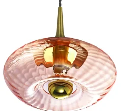 Suspension, GRACE, rose spinelle, Ø28cm, H12cm - Elements Lighting