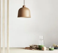 Suspension, Grain, naturel, LED, 3100K, 400lm, Ø21cm, H18,5cm - Muuto