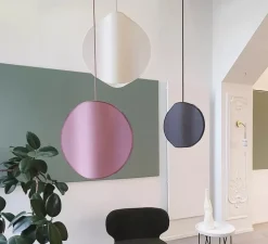 Suspension, Grand Moon, rose, Ø65cm, H20cm - DesignHeure