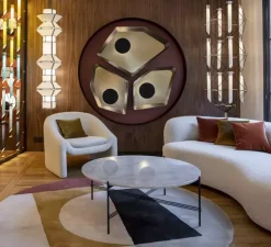 Suspension, Grand Tower, blanc & noir, Ø40cm, H152cm - DesignHeure