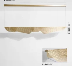 Suspension, Grande Mediterranea, laiton, LED, dim, 2700K, 1620 lm, L160cm, H15cm - Petite Friture