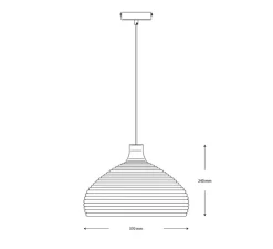 Suspension, Grass S, bleu, L37cm, H24cm - Forestier