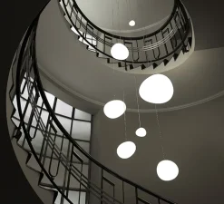 Suspension, Gregg Grande, blanc et blanc, L47cm, H40cm - Foscarini