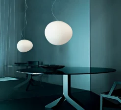 Suspension, Gregg Media LED, blanc et blanc, LED, 2700K, 2581lm, L31cm, H26cm - Foscarini