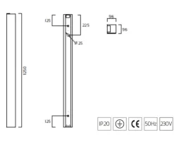 Suspension, Grid , jaune, LED, 3000K, 1414 lm, L125cm, H9,6cm - Zero