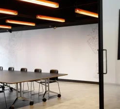 Suspension, Grid , orange, LED, 3000K, 1414 lm, L125cm, H9,6cm - Zero