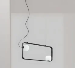 Suspension, Groove SP 90, anthracite, L90cm, H40cm - Vistosi