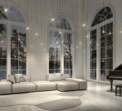 Suspension, Hail, or mat, LED, dim, 0-10V, 2700K, 152 lm, Ø3,4cm, H42cm - Penta