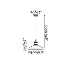 Suspension, Halita, transparent, or , Ø30cm, H25cm - Faro