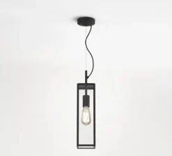 Suspension, Harvard, noir, IP44, L11cm, H38cm - Astro