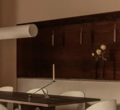 Suspension, Hashira Linear, naturel, LED, 2700K, 380 lm, L140cm, H18cm - Audo Copenhagen