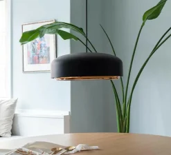 Suspension, hazel medium, noir, LED, dim, 3000K, 1100 lm, Ø40cm, H16cm - Umage