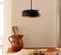 Suspension, hazel mini, noir, LED, dim, 3000K, 600 lm, Ø22cm, H9,5cm - Umage