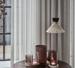 Suspension, HDCord, blanc & noir, Ø25cm, H20cm - House Doctor