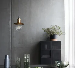 Suspension, HDHatt, laiton antique et noir, L14cm, H13cm - House Doctor