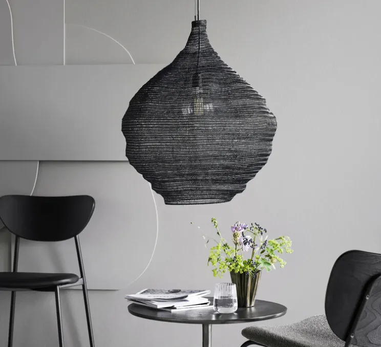 Suspension, HDMesh, noir, Ø60cm, H65cm - House Doctor