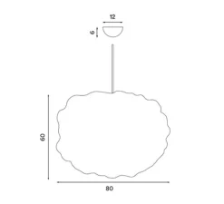 Suspension, Heat Large, acier, Ø80cm, H60cm - Northern